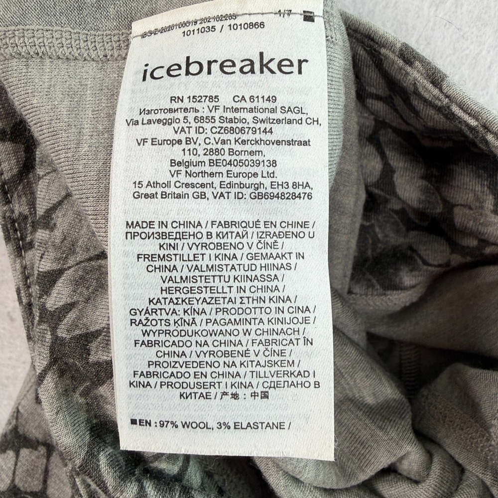 Icebreaker Fastray High Rise Wool Stretch Tights Sz S Forest Shadows Base Layer - Picture 6 of 7